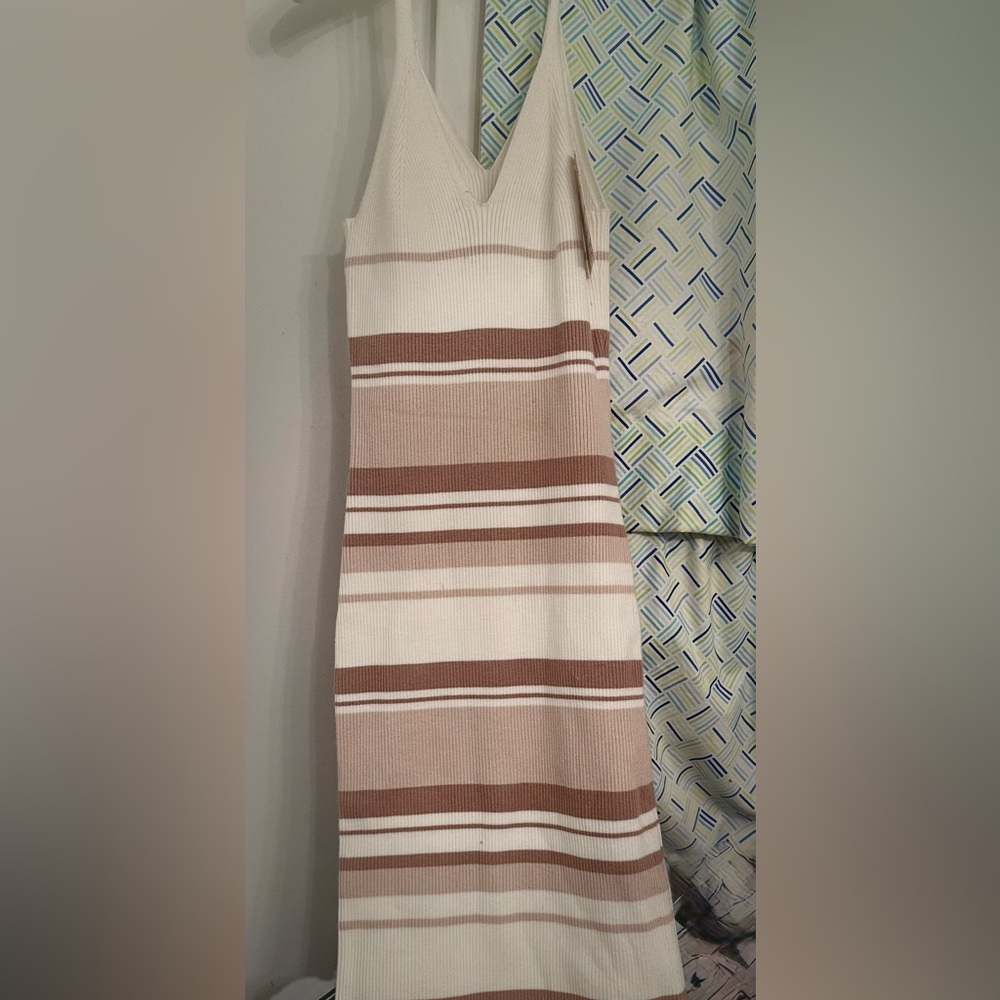 Striped Ribbed Knit Dress🪻